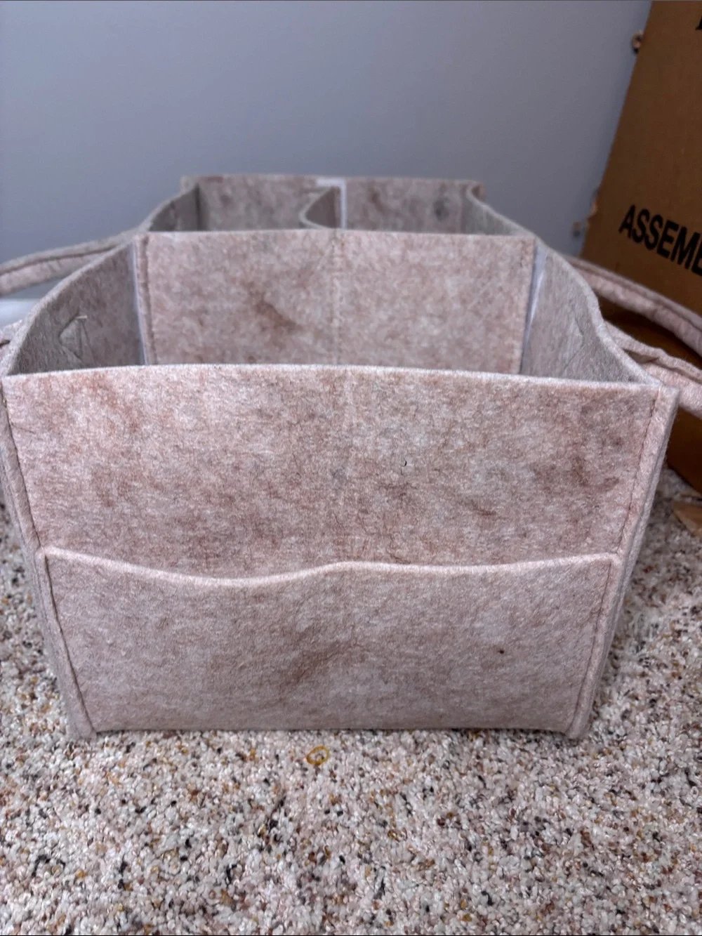Maliton Felt Organizer Tote in Light Beige